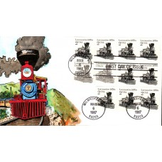 #2226 Locomotive 1870s Combo Weddle FDC