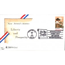 #2338 New Jersey Statehood Weddle FDC