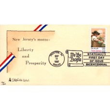 #2338 New Jersey Statehood Weddle FDC