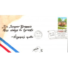 #2345 Virginia Statehood Weddle FDC