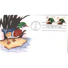 #2484-85 Wood Duck Weddle FDC