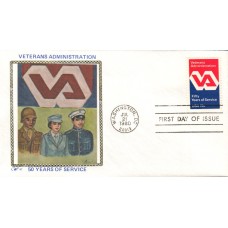 #1825 Veterans Administration Western Silk FDC