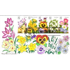 #3025-29 Winter Garden Flowers Whiddon FDC