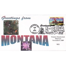 #3586 Greetings From Montana WII FDC