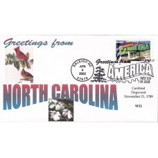 #3593 Greetings From North Carolina WII FDC