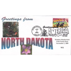 #3594 Greetings From North Dakota WII FDC