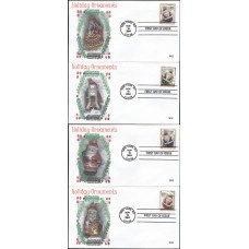 #3883-86b Santa Ornaments WII FDC Set