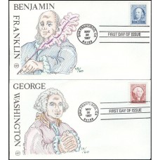 #3139-40 Washington - Franklin Wilson FDC Set