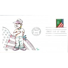 #3283 Flag Over Chalkboard Wilson FDC