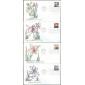 #3462-65 Four Flowers Wilson FDC Set