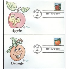 #3491-92 Apple and Orange Wilson FDC Set