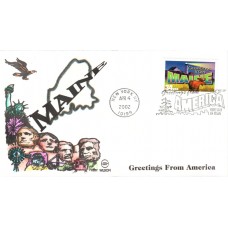 #3579 Greetings From Maine Wilson FDC