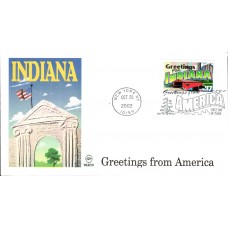 #3709 Greetings From Indiana Wilson FDC