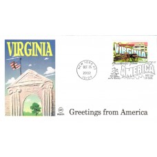 #3741 Greetings From Virginia Wilson FDC