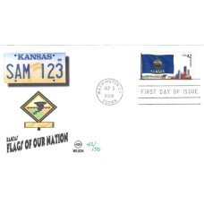 #4292 FOON: Kansas Flag Wilson FDC