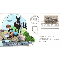 #1130 Silver Centennial Wright FDC